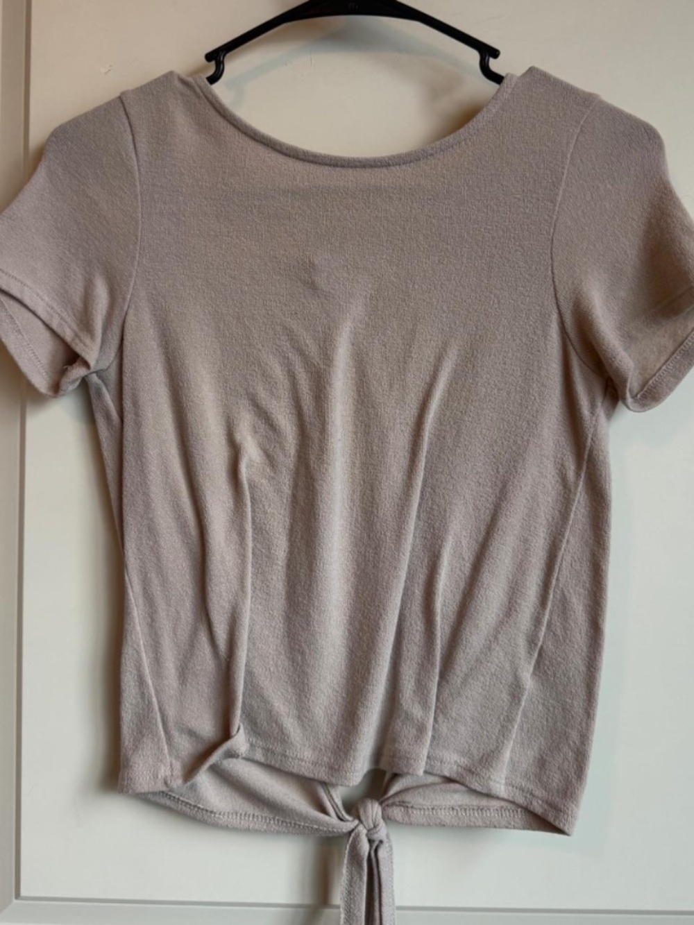 ALYA tan open back T-shirt, size XS